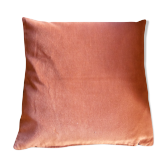 Housse de coussin velours couleur rouille