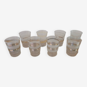 Set of 8 50's water glasses