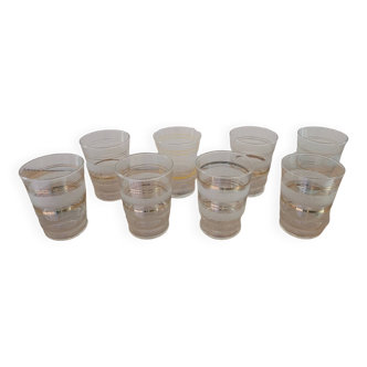 Set of 8 50's water glasses