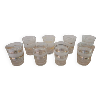 Set de 8 verres à eau 50's