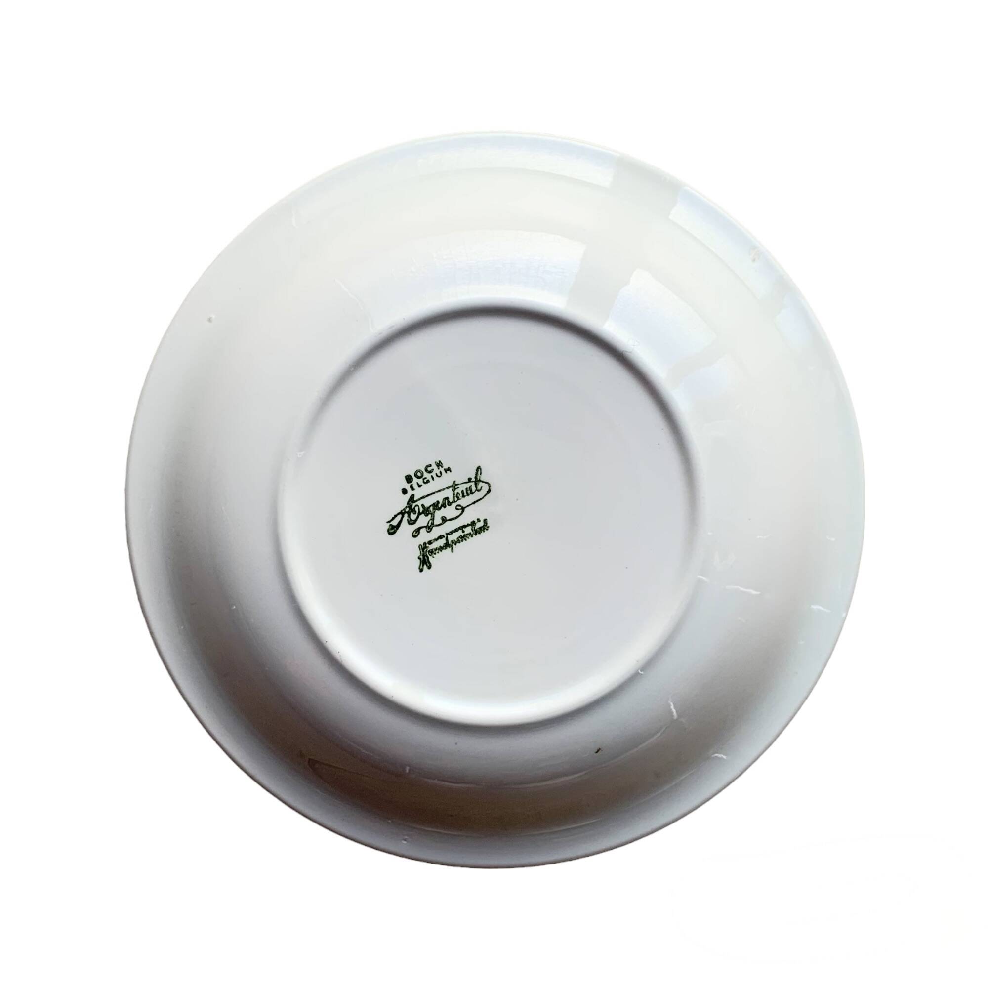 Set of 12 boch la louvière soup plates - argenteuil series