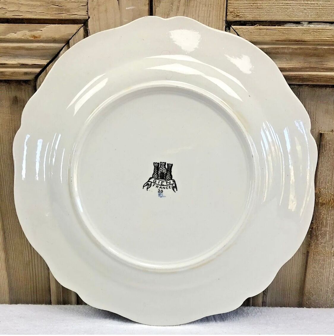 6 dessert plates dessert Gien the children at the press Dionysos 1938/1960