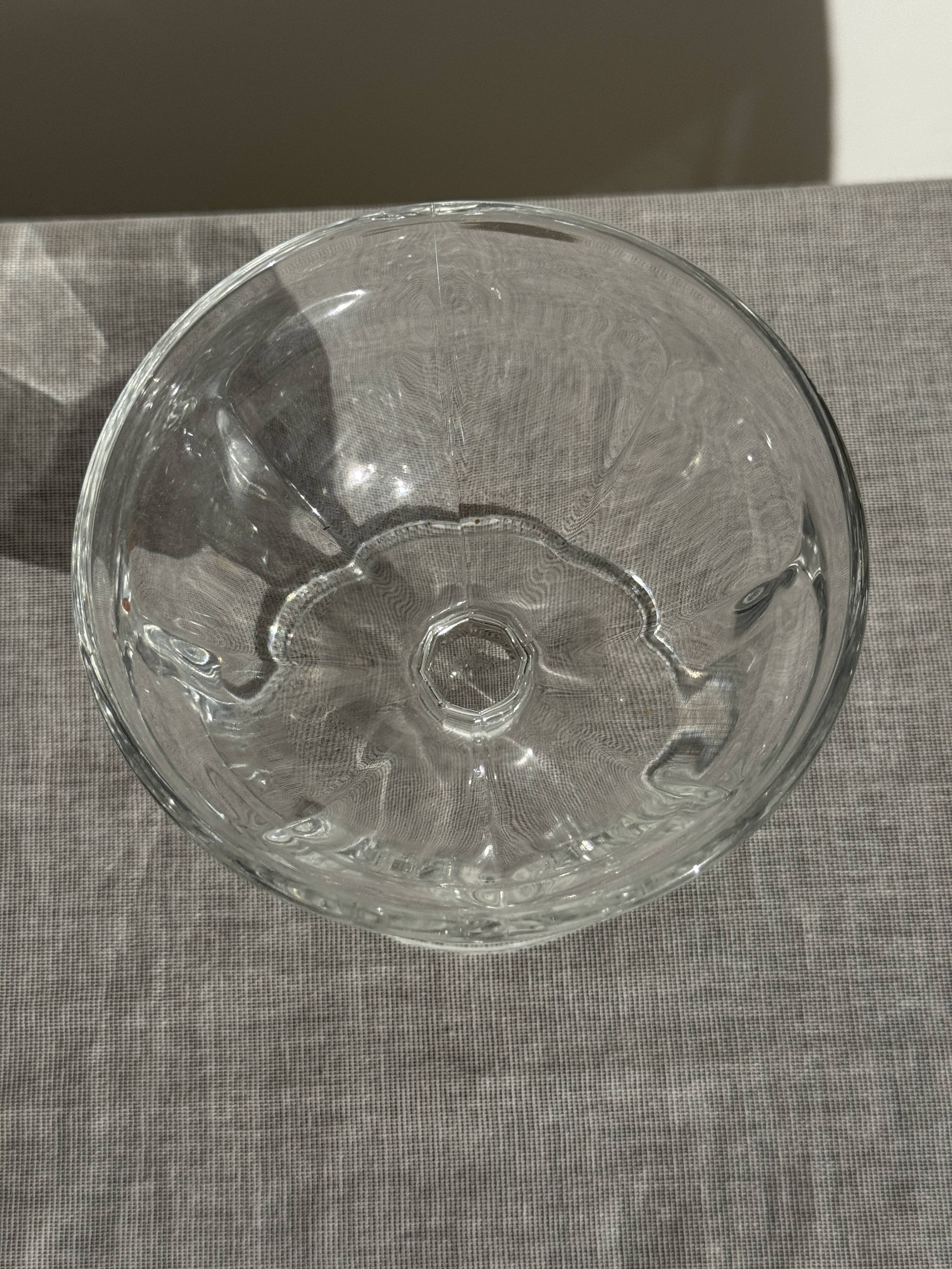 Set of 10 small vintage glass ice cream bowls.