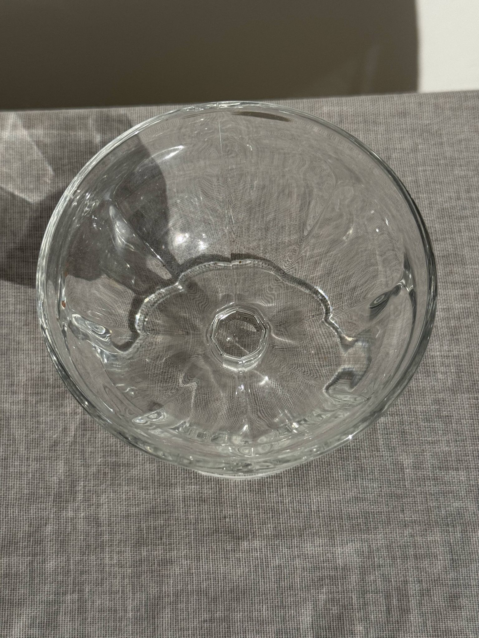 Set of 10 small vintage glass ice cream bowls.