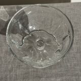 Set of 10 small vintage glass ice cream bowls.