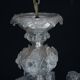 1940s Vintage Murano Clear Glass Chandelier, Classic Italian Art Glass