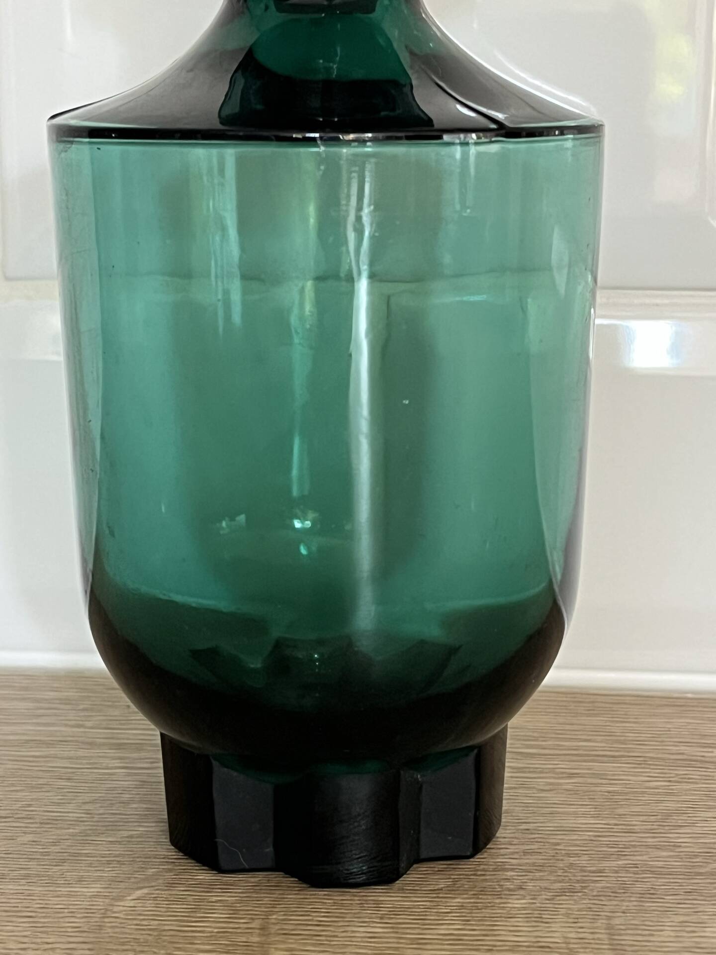 Art Deco glass bottle flask