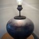 Unique lamp base Laque Line in eglomisé glass from the 70s-80s.