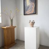 Ceramic bowl with ram heads