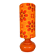 Crush orange opaline lamp H80 D27cm - 70s fabric