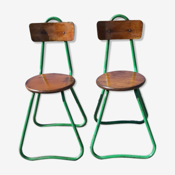 Pair of chair tubular design year 60