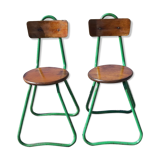Pair of chair tubular design year 60