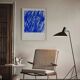 Abstract blue painting giclee print
