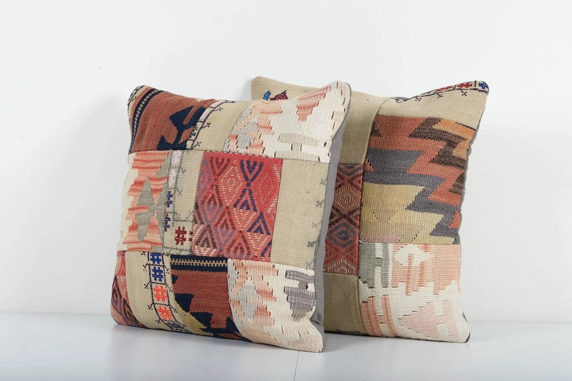 Lot de 2 housses de coussin turque vintage 51x51 cm