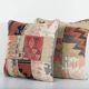 Lot de 2 housses de coussin turque vintage 51x51 cm