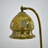 Brass Glass Vintage Table Lamp Style Vienna Secession, 1930s, Austria