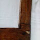 Wooden glass door with iron latch