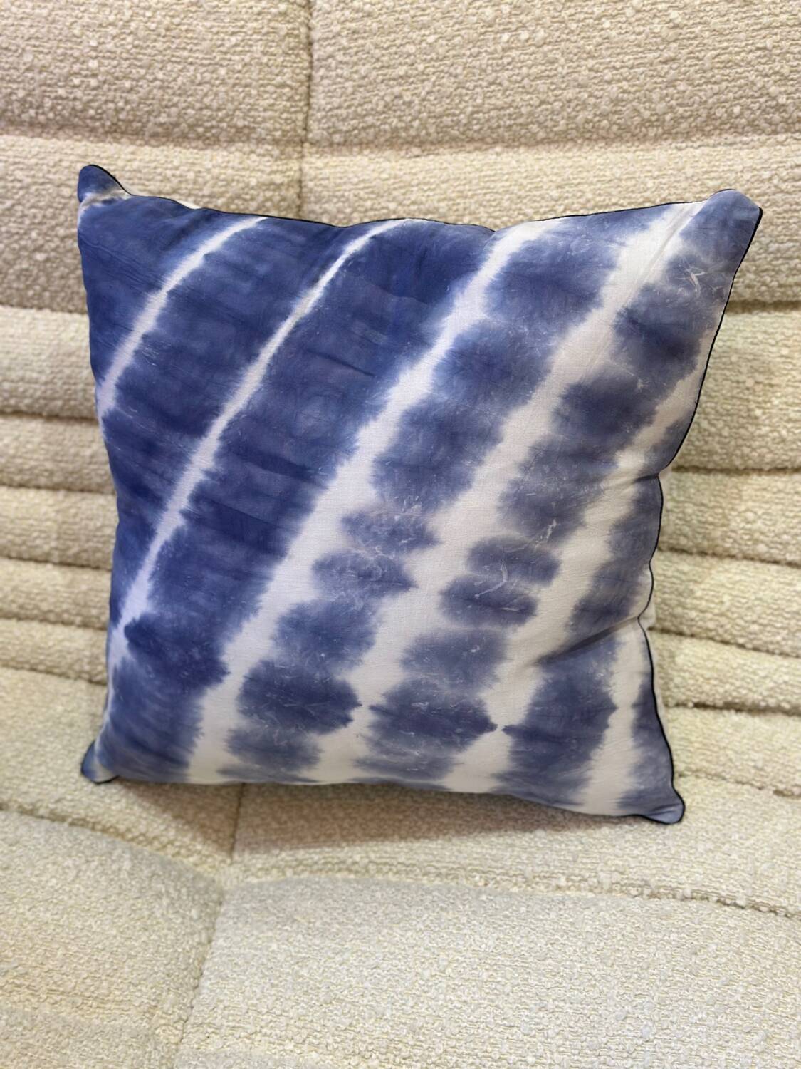 Indigo blue Indian blockprint cushion cover