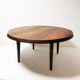 Round mid-century rosewood coffee table, Silkeborg, Denmark, 1960s.
