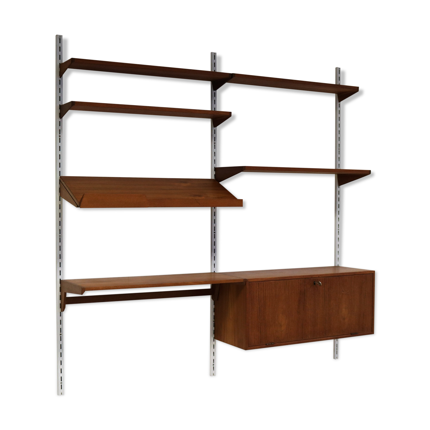 Vintage teak wall unit by Kai Kristiansen