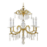 Maria Theresa salon chandelier, baroque Lobmeyr, crystal glass, Vienna, 1940s
