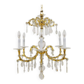 Lustre de salon Maria Theresia baroque Lobmeyr, verre cristal, Vienne, années 1940