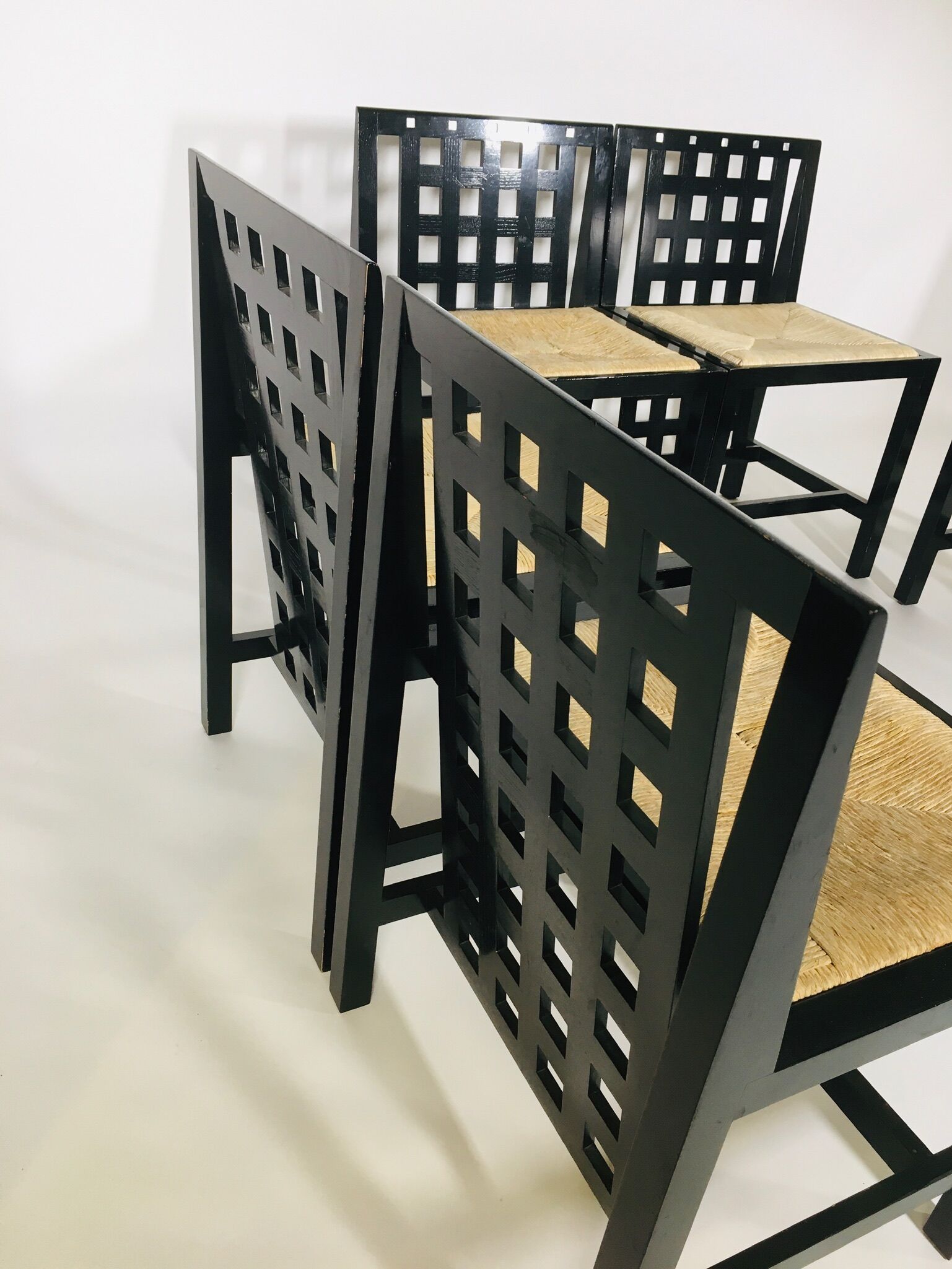 Suite of 6 chairs "Hill House" by Charles Rennie Mackintosh, Cassina edition