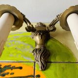 Paire d'appliques murales en laiton vintage
