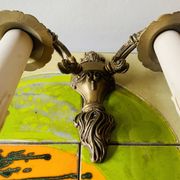Paire d'appliques murales en laiton vintage