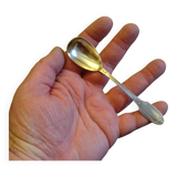 Egg spoon in solid silver with neck brace hallmark empire decor