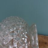 Vase carafe en verre décor pointe de diamant ananas