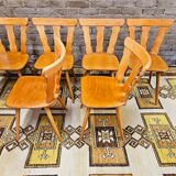 Series of 6 bistrot chairs year 1970