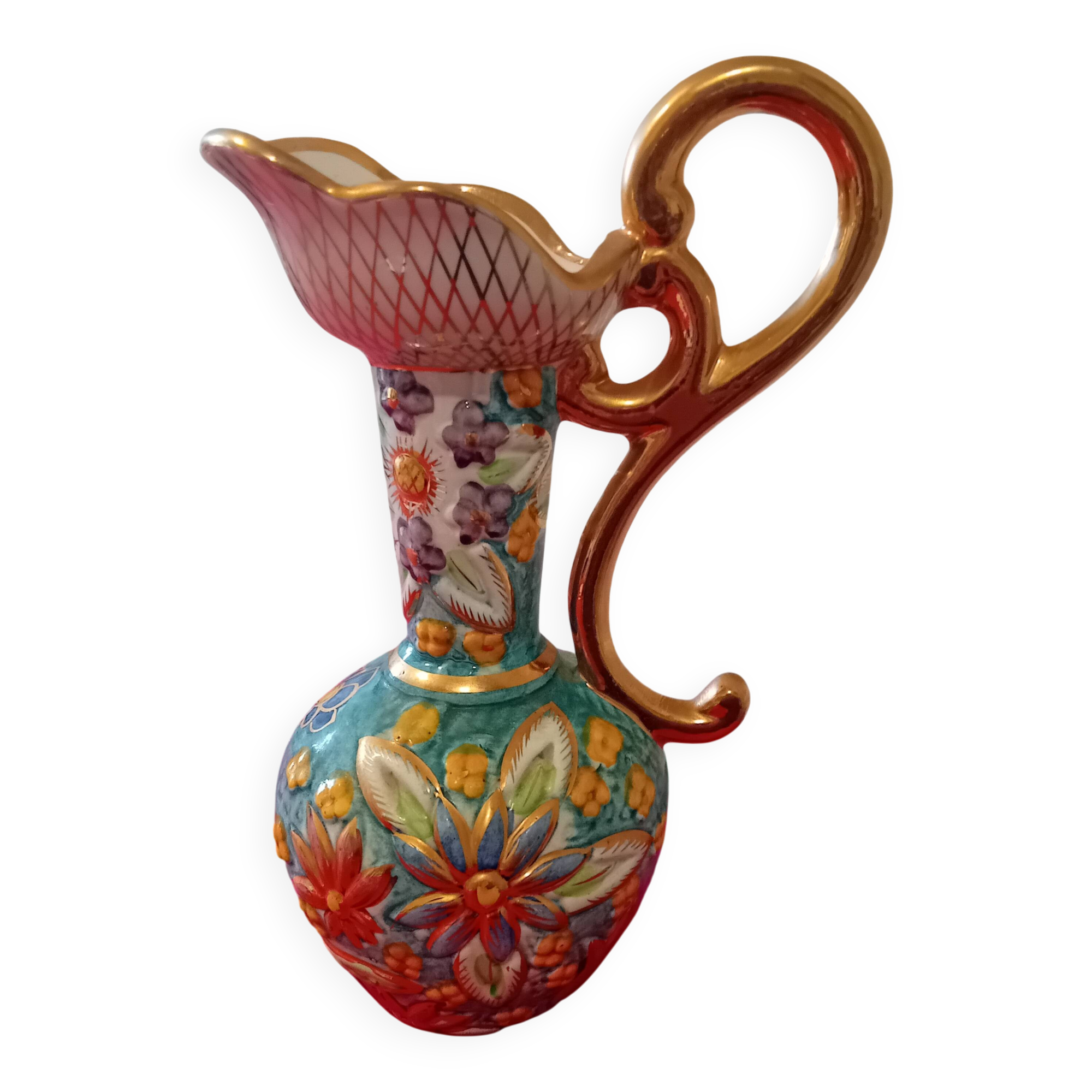 Vase/Pitcher in Belgian ceramic, signed H. Bequet