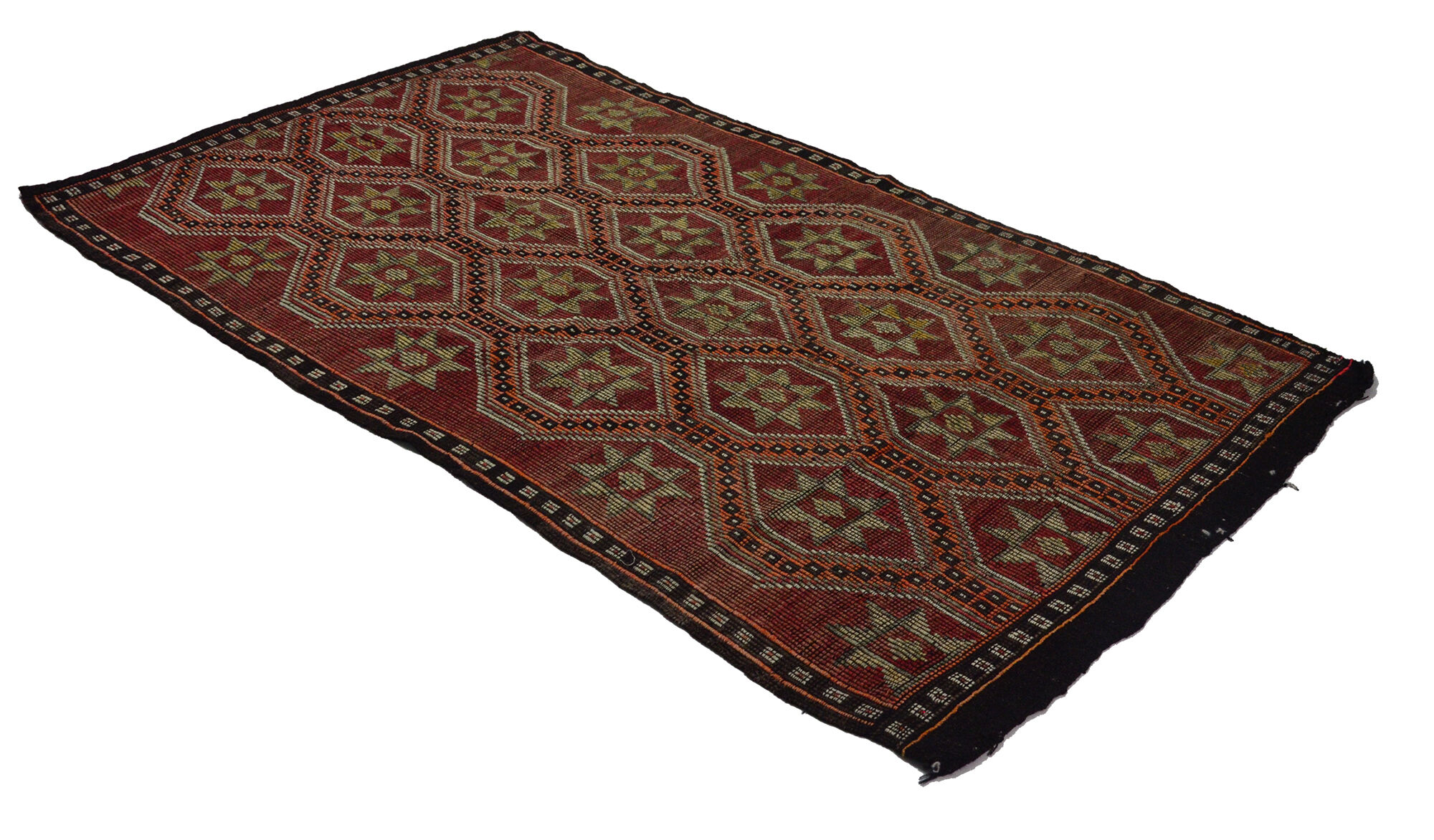 Anatolian handmade kilim rug 296 cm x 168 cm