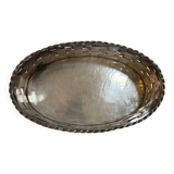 Woven silver-plated bread basket