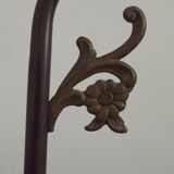 Vintage French Brass Anglepoise Table Lamp With Opaque Patterned Glass Shade 5087