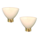Appliques en laiton et verre opalin lot de 2