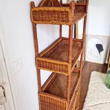 Vintage rattan shelf