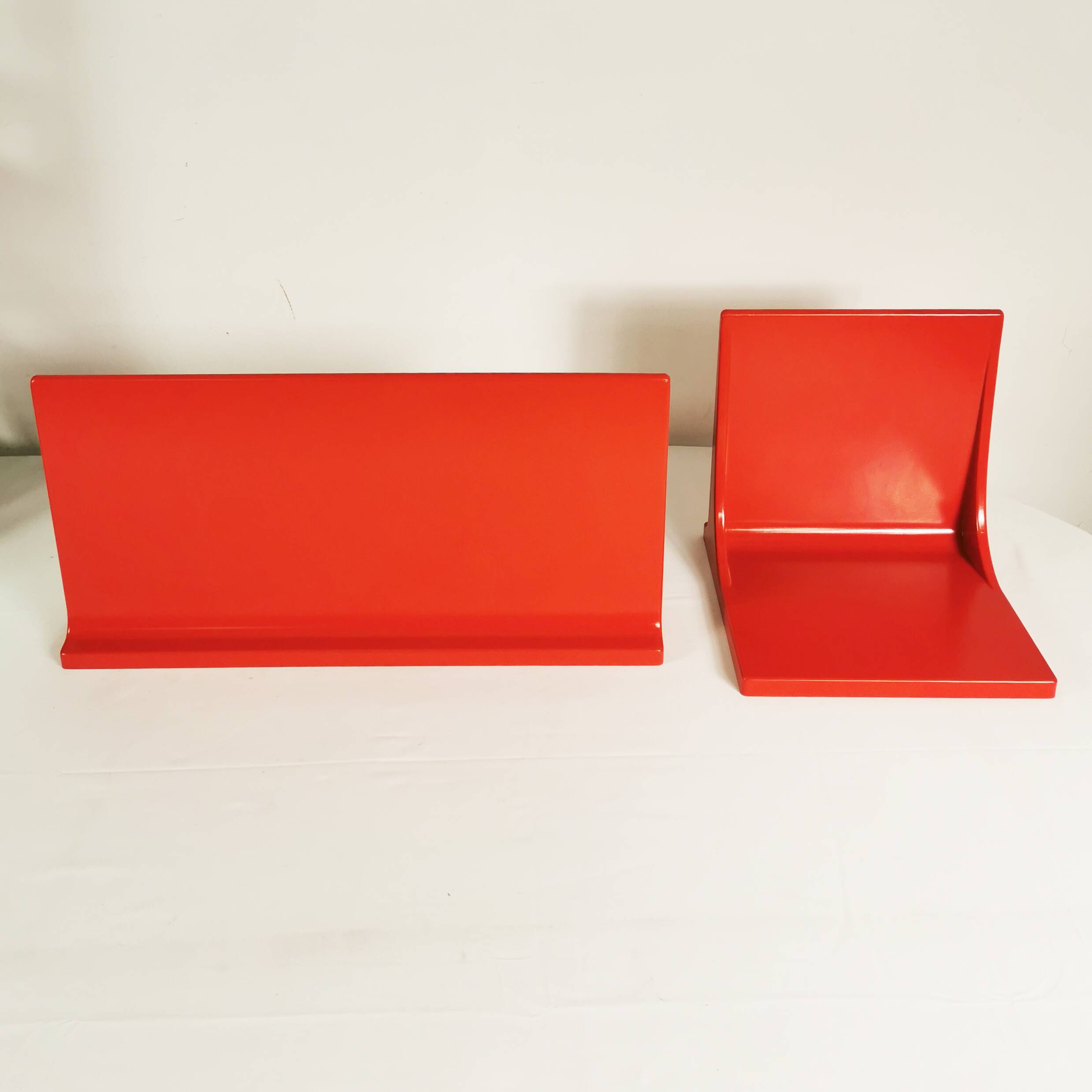 Pair of Space Age wall shelves, Germany, 1970s