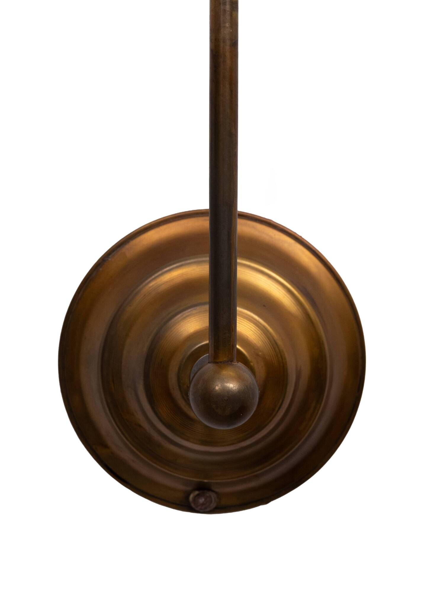 Lampe murale en laiton ajustable de style Tiffany des années 1960