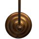 Lampe murale en laiton ajustable de style Tiffany des années 1960