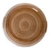 Plateau vintage en verre rose