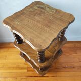Table d'appoint, chevet en bois tourné
