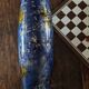 Large eglomisé glass vase "Laque Line" – Unique piece 40 cm
