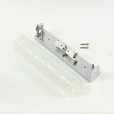 Paire de lampes murales en verre de Murano tubulaire du milieu du siècle de Hillebrand, années 1970.