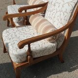 Louis XVI style armchair in solid cherry