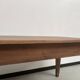 Solid walnut farmhouse table with spindle legs