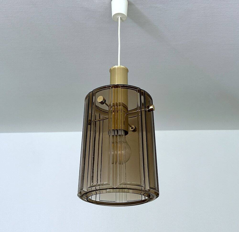 Vintage Glass Pendant Light Limburg, 1970s