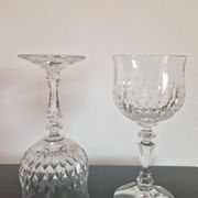 Pair of cut crystal wine glasses Schott Zwiesel