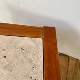 Scandinavian travertine coffee table